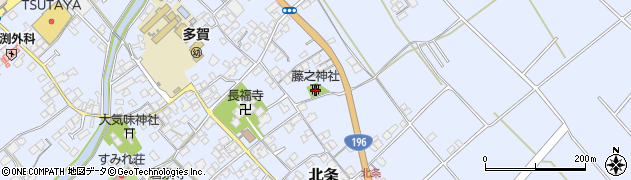 愛媛県西条市北条695周辺の地図