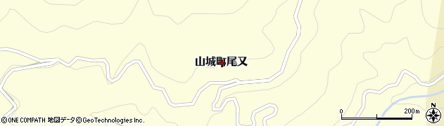 徳島県三好市山城町尾又周辺の地図