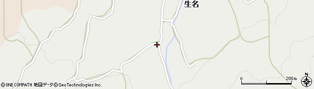 徳島県勝浦郡勝浦町生名中道周辺の地図
