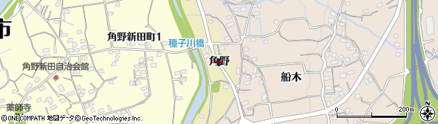 愛媛県新居浜市角野周辺の地図