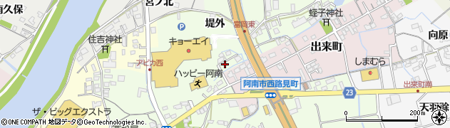 徳島県阿南市西路見町（堤外）周辺の地図