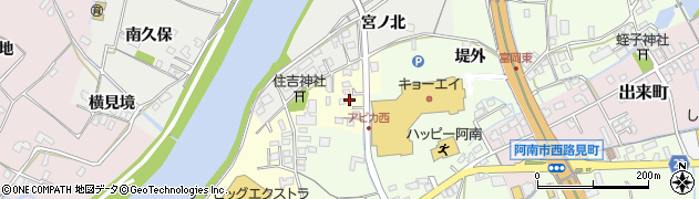徳島県阿南市領家町（天神原）周辺の地図