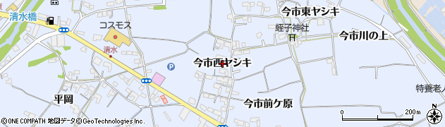 徳島県阿南市宝田町（今市西ヤシキ）周辺の地図