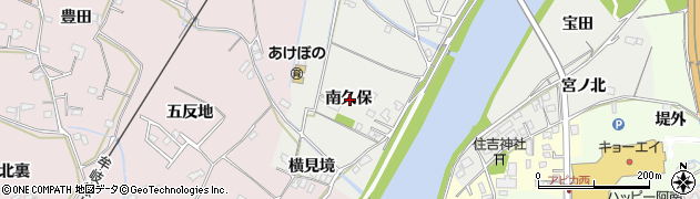徳島県阿南市住吉町南久保周辺の地図