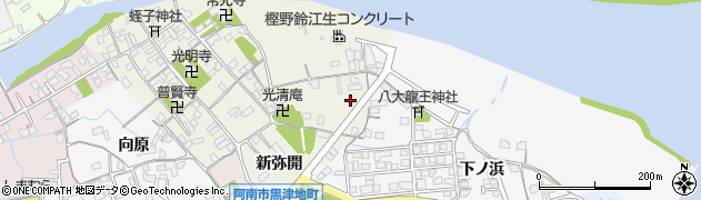 徳島県阿南市黒津地町（中地）周辺の地図