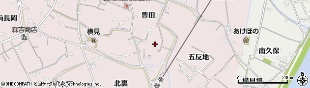 徳島県阿南市横見町（豊田）周辺の地図