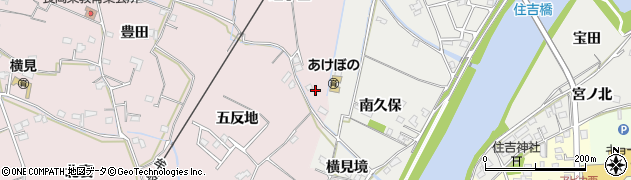 徳島県阿南市横見町蛭子面周辺の地図