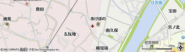 徳島県阿南市横見町（蛭子面）周辺の地図