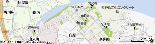 徳島県阿南市黒津地町（末広）周辺の地図