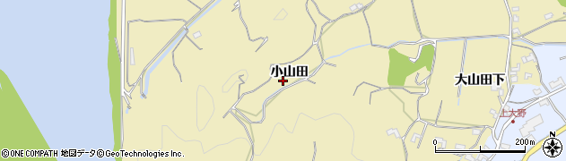 徳島県阿南市上大野町（小山田）周辺の地図