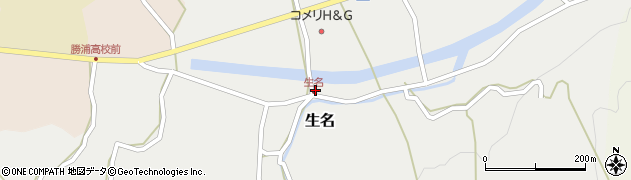 徳島県勝浦町（勝浦郡）生名（屋敷）周辺の地図