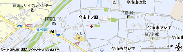 徳島県阿南市宝田町（今市西の口）周辺の地図