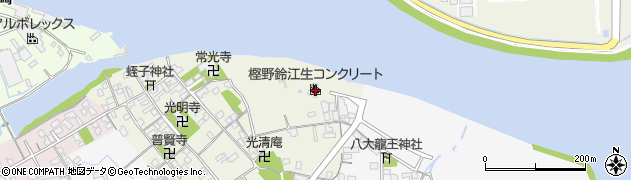 徳島県南部生コン協同組合　組合員工場樫野鈴江生コンクリート周辺の地図