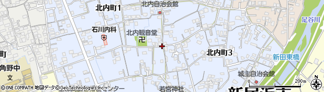 愛媛県新居浜市北内町周辺の地図