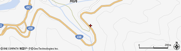 徳島県美馬市木屋平川井451周辺の地図