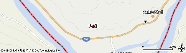 和歌山県東牟婁郡北山村大沼周辺の地図