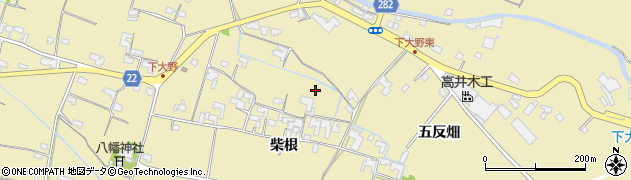 徳島県阿南市下大野町柴根周辺の地図