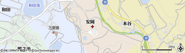 愛媛県松山市安岡周辺の地図