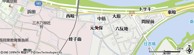 徳島県阿南市住吉町元久保周辺の地図