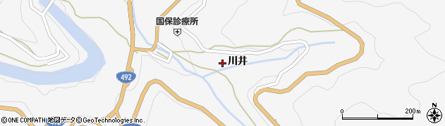 徳島県美馬市木屋平川井周辺の地図