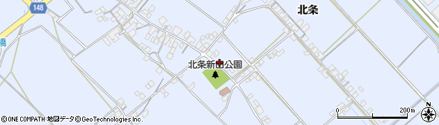 愛媛県西条市北条1128周辺の地図