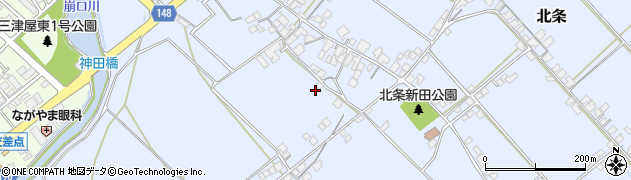 愛媛県西条市北条1363周辺の地図