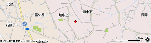 徳島県阿南市横見町畑中上周辺の地図