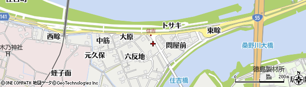 徳島県阿南市住吉町（須サキ）周辺の地図