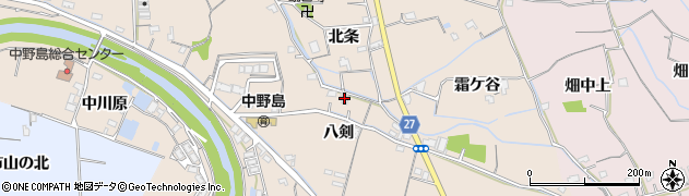 徳島県阿南市柳島町八剣49周辺の地図