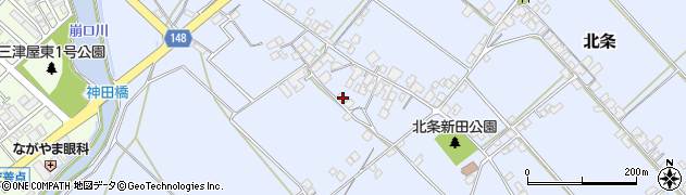 愛媛県西条市北条1360周辺の地図