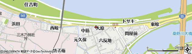 徳島県阿南市住吉町（室ノ内）周辺の地図