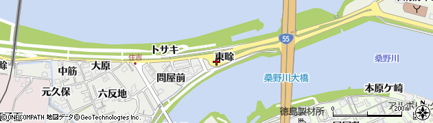 徳島県阿南市住吉町東畭周辺の地図