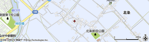 愛媛県西条市北条1369周辺の地図