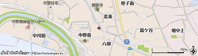 徳島県阿南市柳島町八剣66周辺の地図