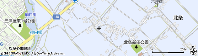 愛媛県西条市北条1358周辺の地図