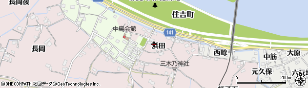 徳島県阿南市横見町（浜田）周辺の地図