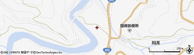 徳島県美馬市木屋平川井134周辺の地図