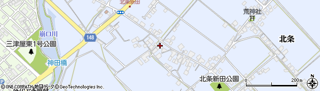 愛媛県西条市北条1371周辺の地図