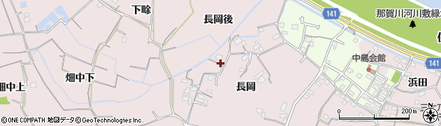 徳島県阿南市横見町（長岡）周辺の地図