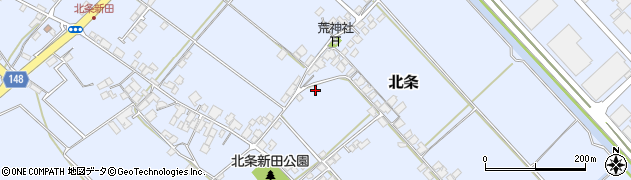 愛媛県西条市北条1077周辺の地図