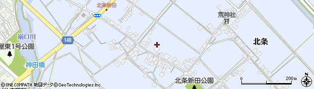 愛媛県西条市北条1278周辺の地図