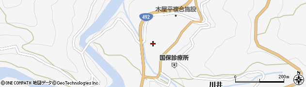 徳島県美馬市木屋平川井158周辺の地図