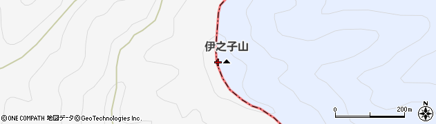 伊之子山周辺の地図