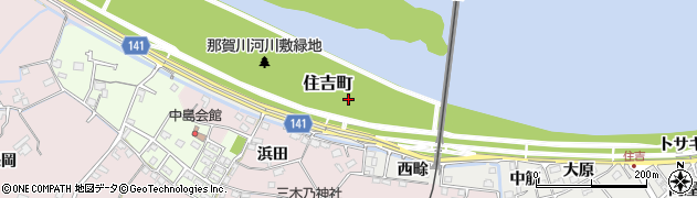 徳島県阿南市住吉町（三反地）周辺の地図