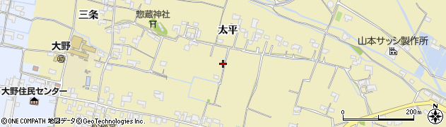 徳島県阿南市下大野町（太平）周辺の地図