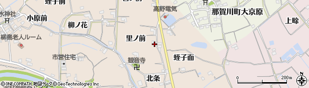 徳島県阿南市柳島町（里ノ前）周辺の地図