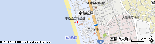 山口県光市室積松原周辺の地図