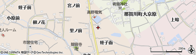 徳島県阿南市柳島町蛭子面周辺の地図