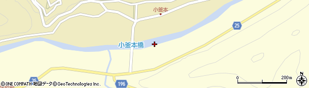 小釜本橋周辺の地図