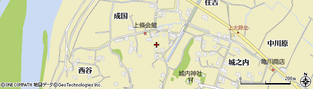 徳島県阿南市上大野町清松周辺の地図